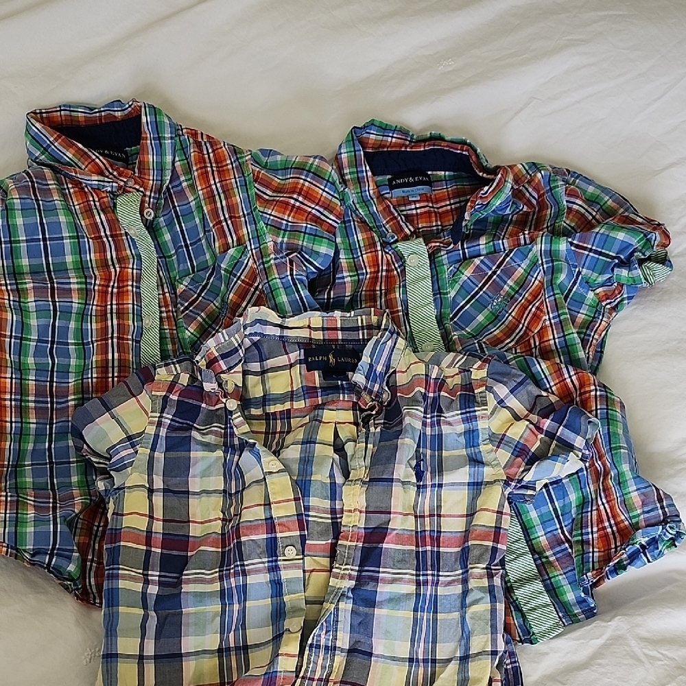 Ralph Lauren Blue and Green Button Down Shirt